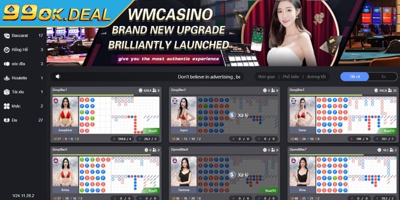 Trải nghiệm đẳng cấp tại sòng bạc trực tuyến Wm casino 99OK 2 Những ưu điểm nổi bật của sảnh chơi